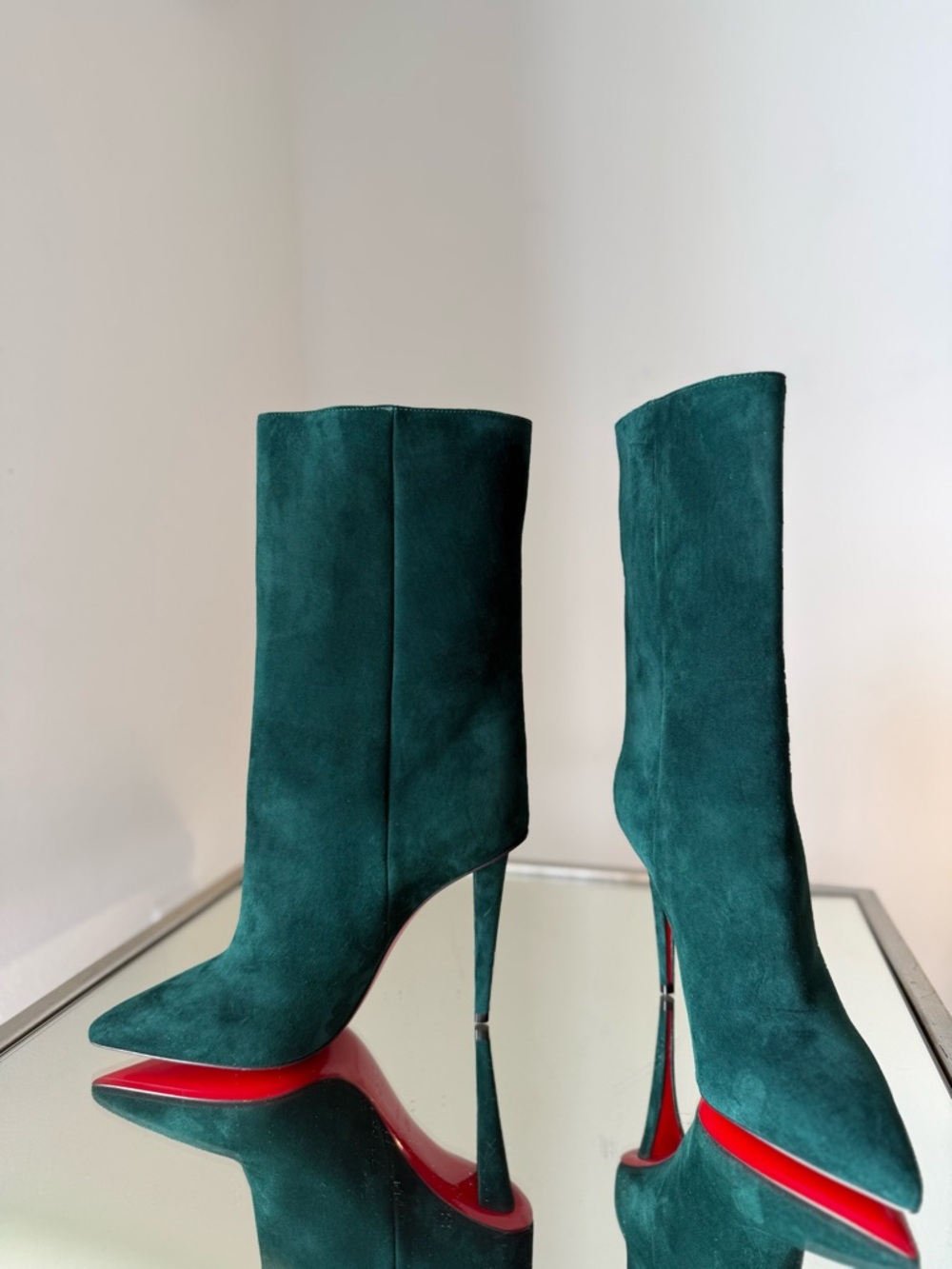 New Christian Louboutin - Astrilarge suede boots 36.5 $1,495 - Picture 10 of 11